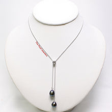Load image into Gallery viewer, 9600021-Cubic-Zirconia-Black-Pearl-Silver-925-Handcrafted-Necklace