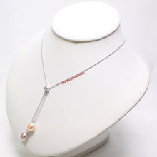 Load image into Gallery viewer, 9600022-Silver-925-Handcrafted-Cubic-Zirconia-Pink-Pearl-Necklace