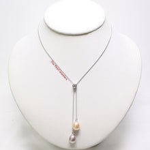 Load image into Gallery viewer, 9600022-Silver-925-Handcrafted-Cubic-Zirconia-Pink-Pearl-Necklace