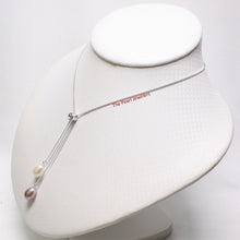 Load image into Gallery viewer, Solid Silver .925 CZ White &amp; Pink Pearl Necklace