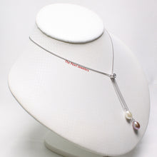 Load image into Gallery viewer, Solid Silver .925 CZ White &amp; Pink Pearl Necklace