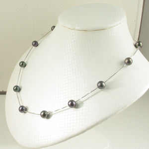 9600091-Handcrafted-Solid-Sterling-Silver-Black-Cultured-Pearls-Tin-Cup-Necklace