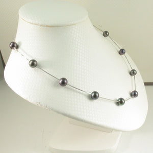 9600091-Handcrafted-Solid-Sterling-Silver-Black-Cultured-Pearls-Tin-Cup-Necklace