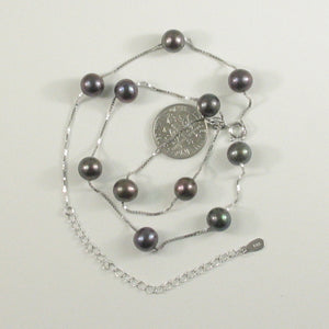 9600091-Handcrafted-Solid-Sterling-Silver-Black-Cultured-Pearls-Tin-Cup-Necklace