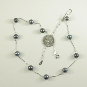 9600095-Solid-Sterling-Silver-925-Blue-Cultured-Pearls-Tin-Cup-Necklace