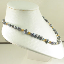 Load image into Gallery viewer, Black Pearl &amp; Citrine Crystal Necklace
