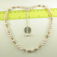 Load image into Gallery viewer, Pink Pearl &amp; Citrine Crystal Necklace