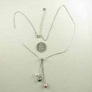 9600204-Silver-.925-Triple-Dangle-White-Black-Pink-Pearls-Necklace