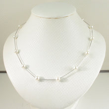 Load image into Gallery viewer, 9601090-Hand-Crafted-Solid-Sterling-Silver-Real-White-Pearl-Necklace