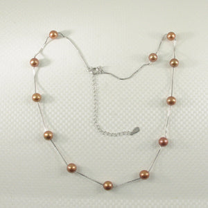 9601093-Hand-Crafted-Chocolate-Freshwater-Pearl-Tin-Cup-Necklace