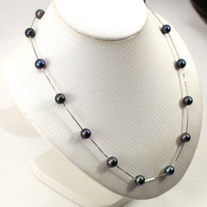 9602091-Sterling-Silver-Handcrafted-Black-Cultured-Pearls-Tin-Cup-Necklace