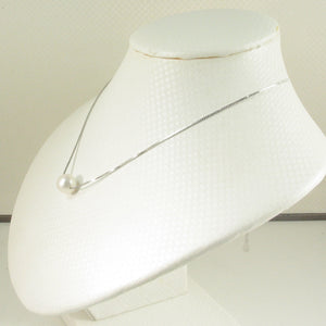 9603090-Single-Pearl-Silver-Chain-9-10-MM-Freshwater-Pearl Simple-Necklace