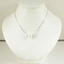 Load image into Gallery viewer, 9603090-Single-Pearl-Silver-Chain-9-10-MM-Freshwater-Pearl Simple-Necklace
