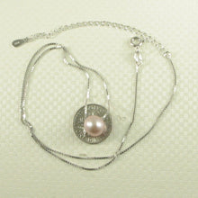 Load image into Gallery viewer, 9603092L-Lavender-Cultured-Pearl-Box-Chain-Very-Simple-Beautiful-Necklace