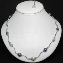 Load image into Gallery viewer, 9609974-Fourteen-Black-White-Culture-Pearls-Necklace