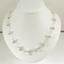 Load image into Gallery viewer, 9609982-Sterling-Silver-Genuine-Pale-Pink-F/W-Culture-Pearls-Adjustable-Necklace