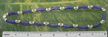 Load image into Gallery viewer, 9610064-Solid-Sterling-Silver-15-Segments-Dark-Lavender-Jade-Necklace