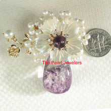 Load image into Gallery viewer, 9700010-Handcrafted-Amazing-Gemstone-Flower-Brooch-Pin-Pendant