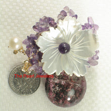 Load image into Gallery viewer, 9700011-Handcrafted-Elegant-Beautiful-Gemstone-Flower-Brooch-Pin-Pendant