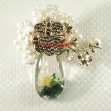 Load image into Gallery viewer, 9700014-Handcrafted-Elegant-Beautiful-Quartz-Crystal-Flower-Brooch-Pendant