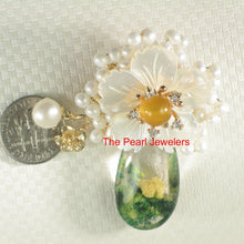 Load image into Gallery viewer, 9700014-Handcrafted-Elegant-Beautiful-Quartz-Crystal-Flower-Brooch-Pendant