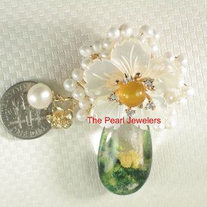 9700014-Handcrafted-Elegant-Beautiful-Quartz-Crystal-Flower-Brooch-Pendant