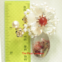 Load image into Gallery viewer, 9700017-Handcrafted-Elegant-Beautiful-Quartz-Crystal-Flower-Brooch-Pendant