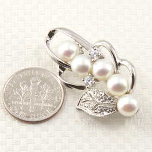 9700100-Handcrafted-White-Pearl -Flower-Design-Brooch-Pin