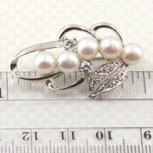 Load image into Gallery viewer, 9700100-Handcrafted-White-Pearl -Flower-Design-Brooch-Pin