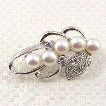 Load image into Gallery viewer, 9700100-Handcrafted-White-Pearl -Flower-Design-Brooch-Pin
