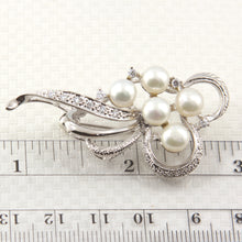 Load image into Gallery viewer, 9700101-Handcrafted-White-Pearl -Flower-Design-Brooch-Pin