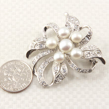 Load image into Gallery viewer, 9700103-Handcrafted-White-Pearl -Flower-Design-Brooch-Pin