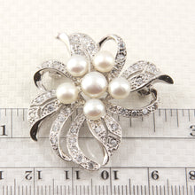 Load image into Gallery viewer, 9700103-Handcrafted-White-Pearl -Flower-Design-Brooch-Pin