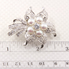 Load image into Gallery viewer, 9700104-Handcrafted-White-Pearl -Flower-Design-Brooch-Pin