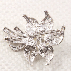 9700104-Handcrafted-White-Pearl -Flower-Design-Brooch-Pin