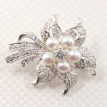 Load image into Gallery viewer, 9700104-Handcrafted-White-Pearl -Flower-Design-Brooch-Pin