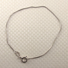 Load image into Gallery viewer, F940009-Silver-925-Rhodium-Plated-0.7mm-Classic-Box-Chain-Bracelets-Anklet