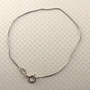 F940009-Silver-925-Rhodium-Plated-0.7mm-Classic-Box-Chain-Bracelets-Anklet