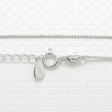 Load image into Gallery viewer, F960009-Sterling-Silver-925-Box-Chain-Rhodium-Finish-Adjustable-Length-16-19