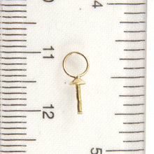 Load image into Gallery viewer, P1559-14k-Yellow-Solid-Gold-Eye-Pin-4.5mm-Ring-Plain-Pad-Findings-Good-for-DIY
