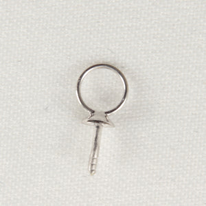 P1559W-14k-White-Solid-Gold-Eye-Pin-4.5mm-Ring-Plain-Pad-Findings-Good-for-DIY