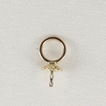Load image into Gallery viewer, P1560-14k-Yellow-Gold-Eye-Pin-5.7mm-Ring-4.5mm-Fluled-Findings-Good-for-DIY