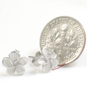 9130030-Sterling-Silver-925-Lovely-Hawaiian-Plumeria-Flower-Stud-Earrings