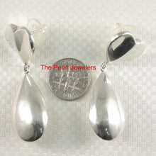 Load image into Gallery viewer, 9130122-Solid-Sterling-Silver-.925-Dangle-Heart-Unique-Stud-Earrings
