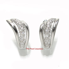 Load image into Gallery viewer, 9150071-Beautiful-Clear-Cubic-Zirconia-Silver-925-French-Back-Earrings