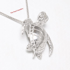 9230080-Sterling-Silver-High-Polish-Shiny-3D-Hawaiian-Honu-Sea-Turtle-Pendant
