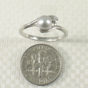 9300053-Cute-Solid-Sterling-Silver-Silver-Tone-Pearl-Cubic-Zirconia-Ring