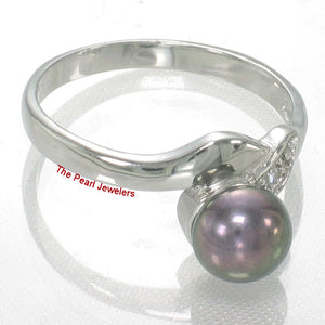 9300061-Black-Cultured-Pearl-C.Z.-Solitaires-Accents-Ring-Sterling-Silver