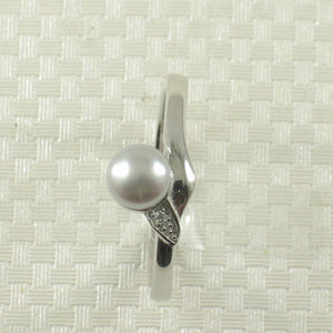 9300063-Silver-Tone-Pearl-C.Z.-Solitaires-Accents-Sterling-Silver-Ring