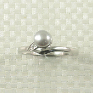 9300063-Silver-Tone-Pearl-C.Z.-Solitaires-Accents-Sterling-Silver-Ring
